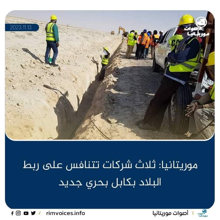 موريتانيا:ثلاث شركات تتنافس على ربط موريتانيا بكابل بحري جديد