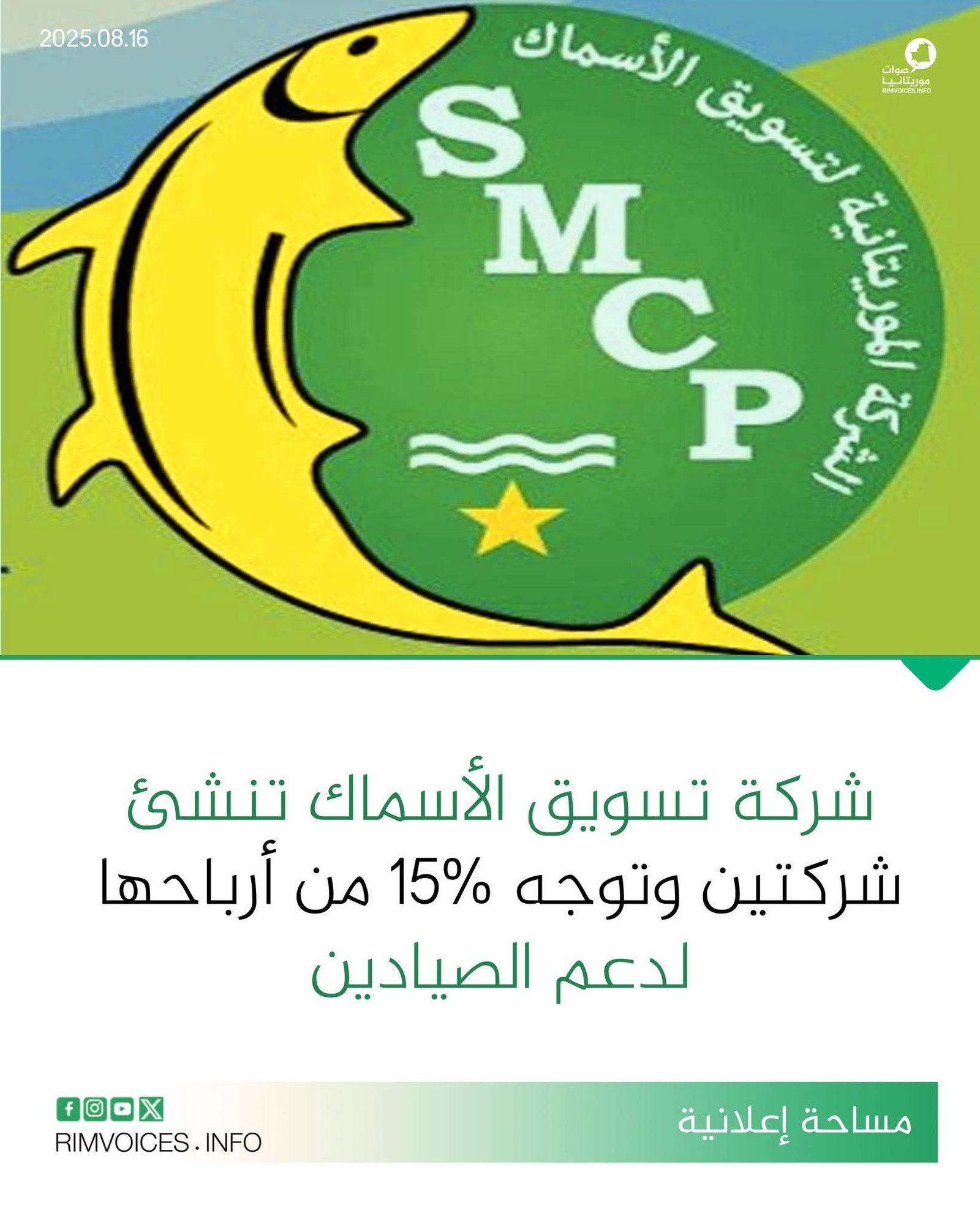 شركة تسويق الاسماك تنشئ شركتين وأوجه 15٪ من ارباحها لدعم الصيادين