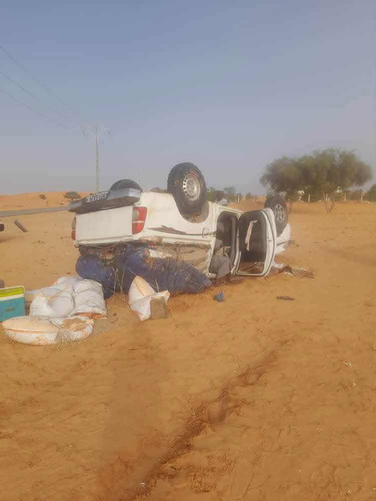 موريتانيا : وفاة شخصين في حادث سير مروع على طريق الأمل قرب قرية النعيم